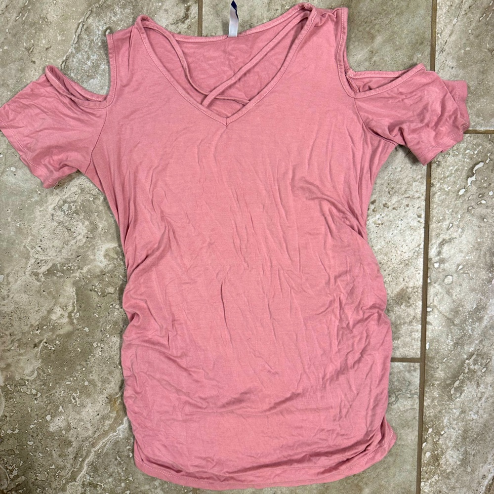 Planet Motherhood V-Neck Maternity Short Sleeve Top | Size: Medium